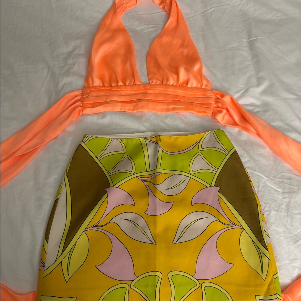 Halter Top and Skirt Set